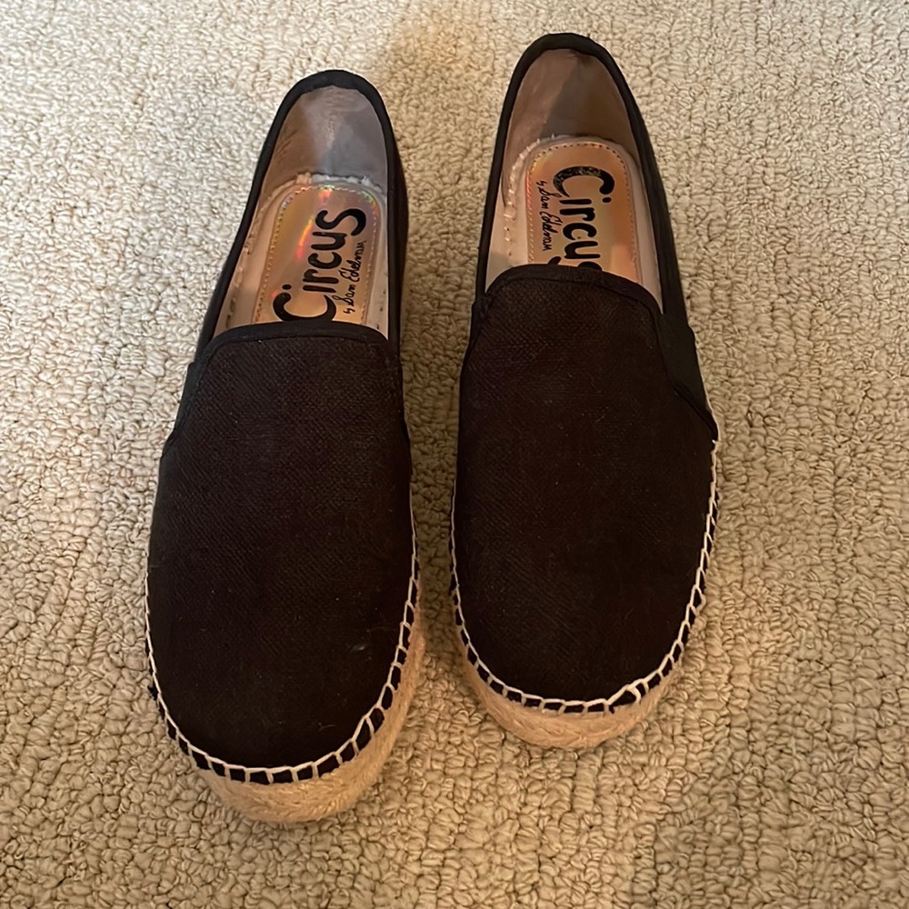 Sam Edelman black platform espadrilles